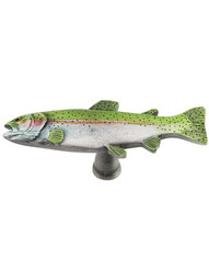 Rainbow Trout Cabinet Knob - Right Hand